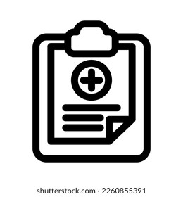 medical report icon or logo isolated sign symbol vector illustration - high quality black style vector icons