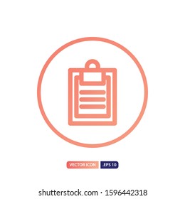 medical report icon in outline gradient style. Vector logo design template. Modern design icon, symbol, logo and illustration. Vector graphics illustration and editable stroke.