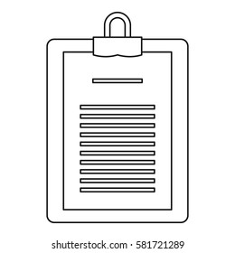 Medical report icon. Outline illustration of medical report vector icon for web