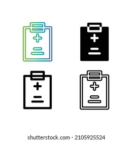 Medical report icon pack, eps 10  format