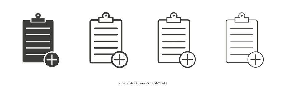 Medical report icon pack. vector illustration