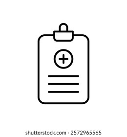 Medical report icon simple vector symbol