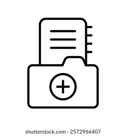 Medical report icon simple vector symbol