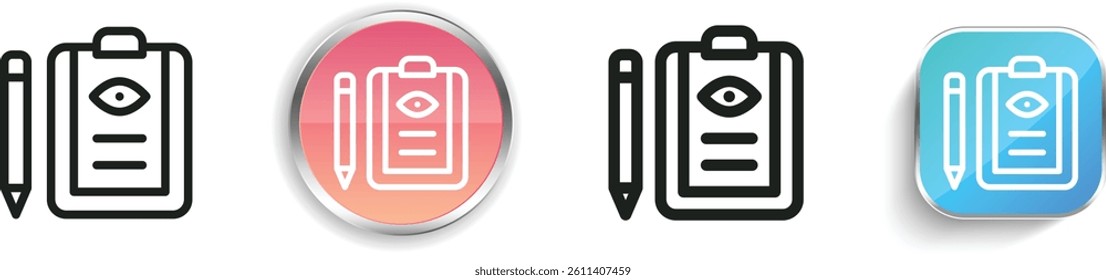 medical report icon. Thin Linear, Regular and Button Style Design Isolated On White Background