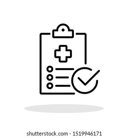 Medical report icon in trendy flat style. Diagnostic report symbol for your web site design, logo, app, UI Vector EPS 10. 