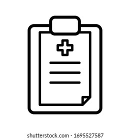 Plantilla de diseño vectorial de icono de informe médico