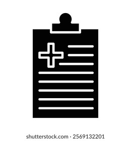 Medical report icon Vector flat thin line illustration