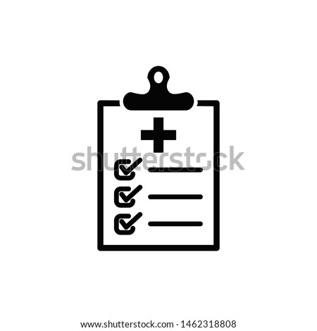 medical report icon vector flat design