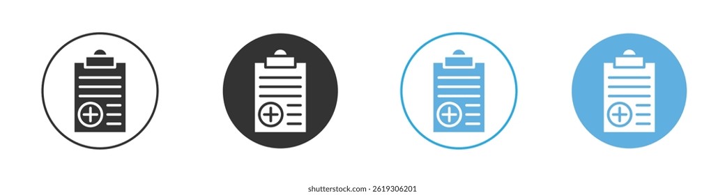 Medical report icon Vector Graphic set