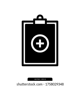 Vorlage für medizinische Berichte Symbol Vektorgrafik-Logo