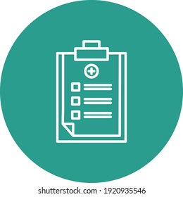 Medical Report Icon vector image. Can be used for Medical. Suitable for mobile apps, web apps and print media.