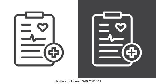 Medical report icon vector logo set collection for web app ui