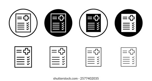 Medical report icon Vector logo set flat