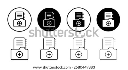 Medical report icon Vector logo outline