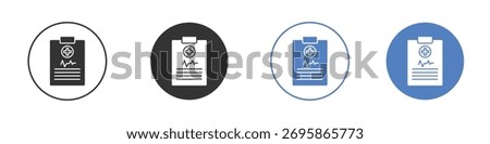 Medical report icon vector. Logo Template illustration design