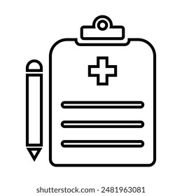 Medical report icon vector on white background