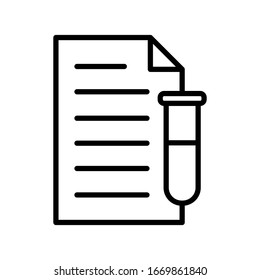 Medical Report Icon vector sign and symbols