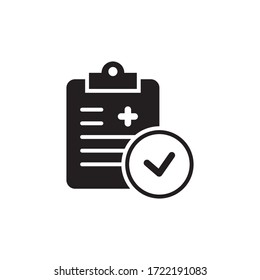 medical report icon vector symbol template