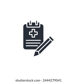 Medical Report icon. vector.Editable stroke.linear style sign for use web design,logo.Symbol illustration.