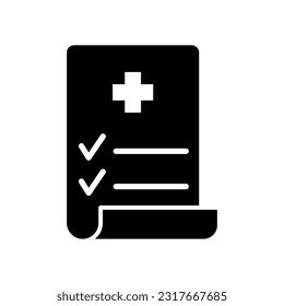 Medical Report line flat vector icon