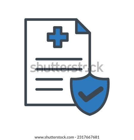 Medical Report line flat vector icon