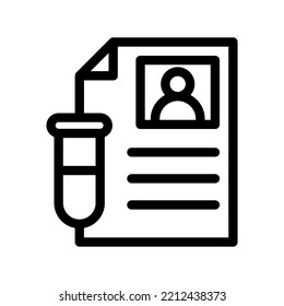 medical report line icon illustration vector graphic
