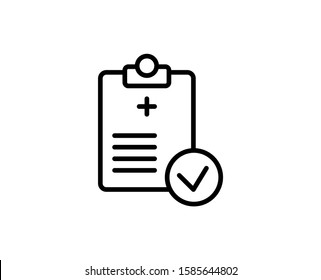 Medical report line icon. Vector symbol in trendy flat style on white background. Medical report sing for design.