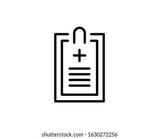 Medical report line icon. Vector symbol in trendy flat style on white background. Medical report sing for design.
