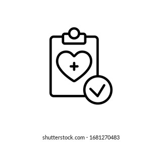Medical report line icon. Vector symbol in trendy flat style on white background. Medical report sing for design.