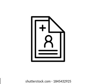 Medical report line icon. Vector symbol in trendy flat style on white background. Medical report sing for design.