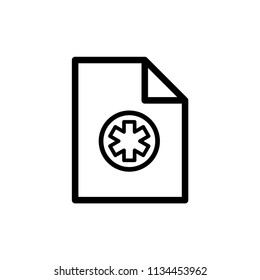 Medical report sign logo illustration.