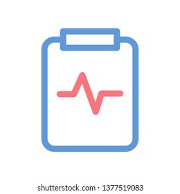 Medical Report Simple Line Icon in minimal style - vector eps
