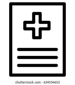 Medical Report Vector Icon
