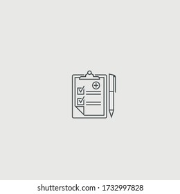 Medical report vector icon illustration sign