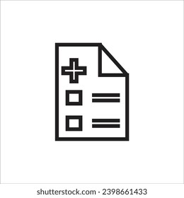 medical report vector icon line new