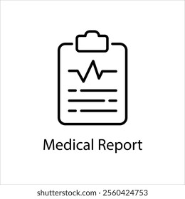 Medical Report vector icon stock illustration