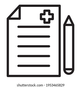 Informe médico Icono vector que se puede modificar o editar fácilmente