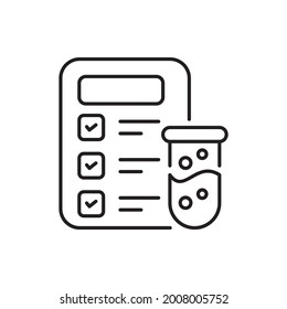 Medical Report vector outline icon style illustration. EPS 10 File Nursing and Midwifery symbol