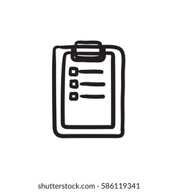Medical report vector sketch icon isolated on background. Hand drawn Medical report icon. Medical report sketch icon for infographic, website or app.