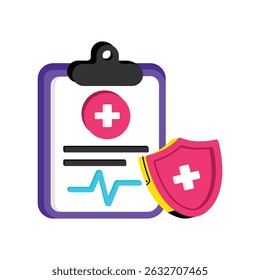 Icono de estilo de Vector de informe médico. Archivo Eps 10