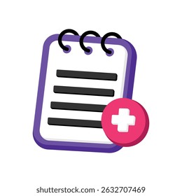 Icono de estilo de Vector de informe médico. Archivo Eps 10