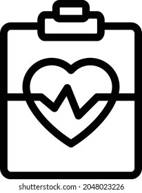 medical report vector thin line icon