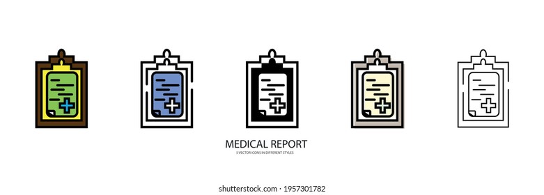Medical Report vector type icon