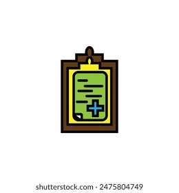 medical report vector type icon