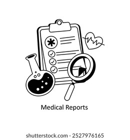 Medical Reports concepts style illustration. EPS 10 File