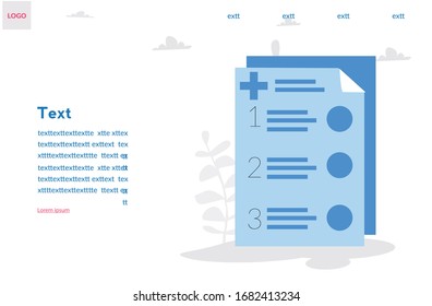 Medical reports Vector illustration for web banner, infographics, mobile