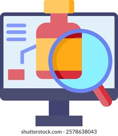 Medical Research Icon Flat Vector Illustration