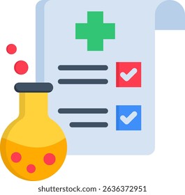 Medical Research Icon Flat Vector Illustration