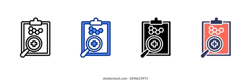 Medizinische Forschung Symbol Blatt mehrere Stilsammlung