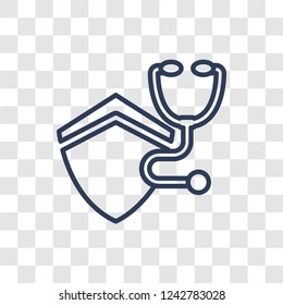 Medical research icon. Trendy linear Medical research logo concept on transparent background from Internet Security and Networking collection